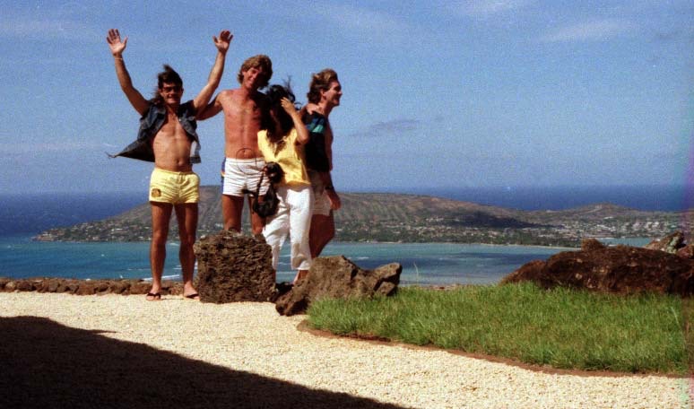 The Hendersons  who dance and sing Up on a Hill over looking Diamond Bay /Head  Oahu  Honolulu, 